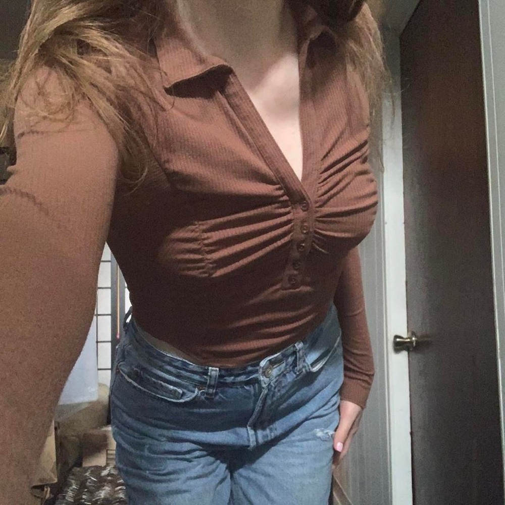 Y2K Style Urban Outfitters Riley Ruched Blouse